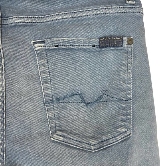 7 For All Mankind Luxe performance Slimmy jeans in French Blue Size Mens 30x32 - Picture 9 of 9